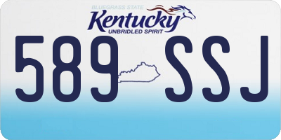 KY license plate 589SSJ