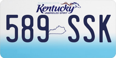 KY license plate 589SSK