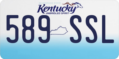 KY license plate 589SSL