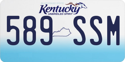 KY license plate 589SSM