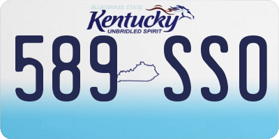 KY license plate 589SSO
