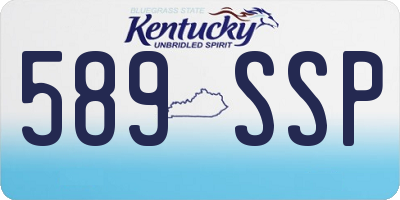 KY license plate 589SSP