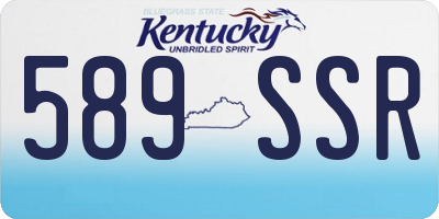 KY license plate 589SSR