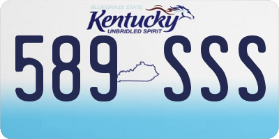 KY license plate 589SSS