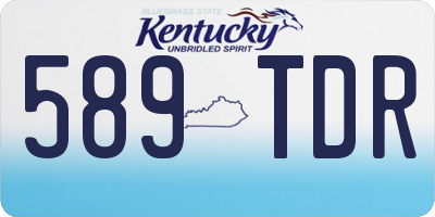 KY license plate 589TDR