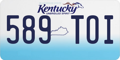 KY license plate 589TOI