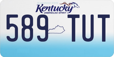 KY license plate 589TUT