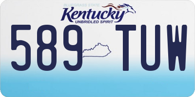 KY license plate 589TUW
