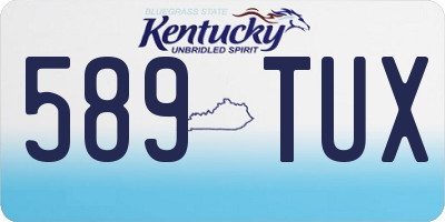 KY license plate 589TUX