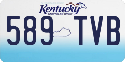 KY license plate 589TVB