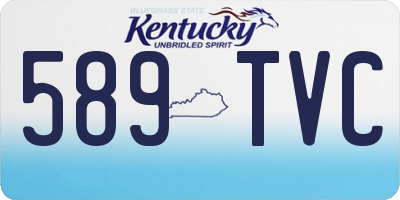 KY license plate 589TVC