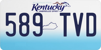 KY license plate 589TVD