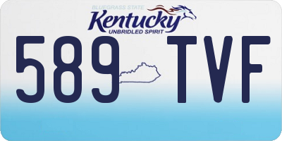KY license plate 589TVF