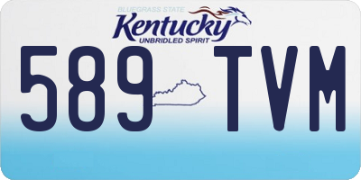 KY license plate 589TVM