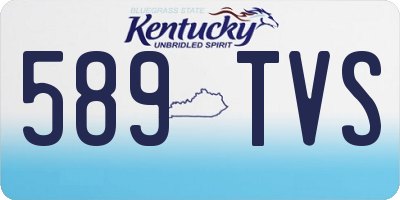 KY license plate 589TVS