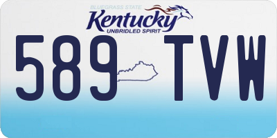 KY license plate 589TVW