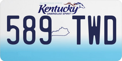 KY license plate 589TWD