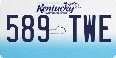 KY license plate 589TWE