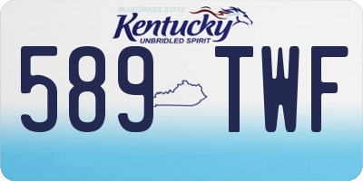 KY license plate 589TWF