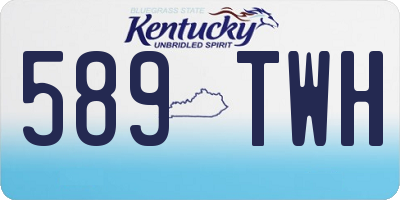 KY license plate 589TWH