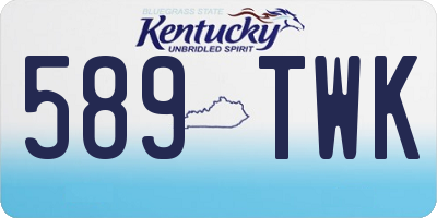 KY license plate 589TWK