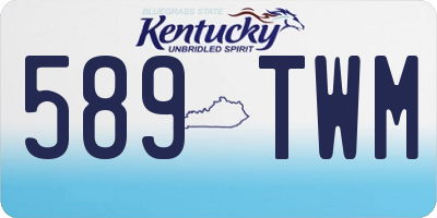 KY license plate 589TWM