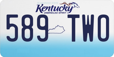 KY license plate 589TWO