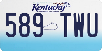 KY license plate 589TWU