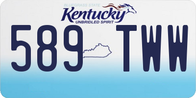 KY license plate 589TWW