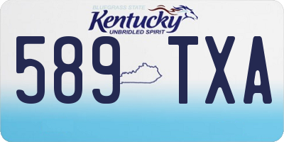 KY license plate 589TXA