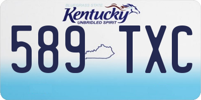 KY license plate 589TXC