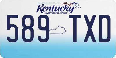 KY license plate 589TXD
