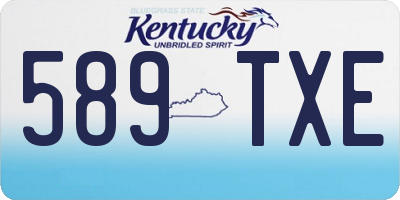 KY license plate 589TXE