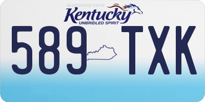 KY license plate 589TXK