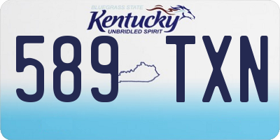 KY license plate 589TXN