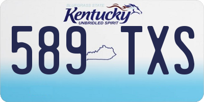 KY license plate 589TXS