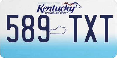 KY license plate 589TXT