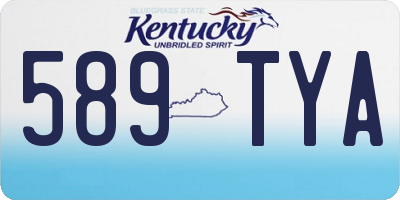 KY license plate 589TYA