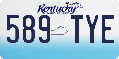 KY license plate 589TYE