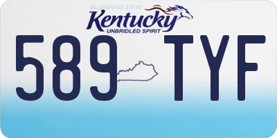 KY license plate 589TYF