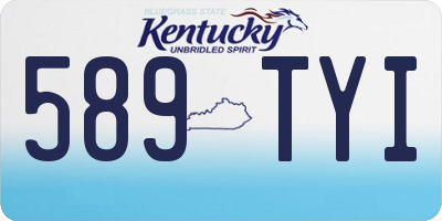 KY license plate 589TYI
