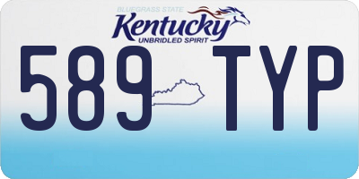 KY license plate 589TYP