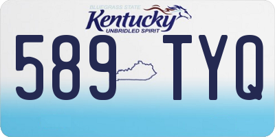 KY license plate 589TYQ