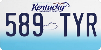 KY license plate 589TYR