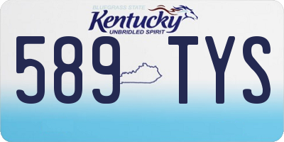 KY license plate 589TYS
