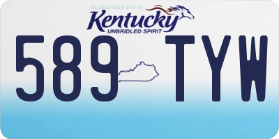 KY license plate 589TYW