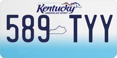 KY license plate 589TYY