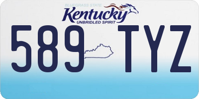 KY license plate 589TYZ