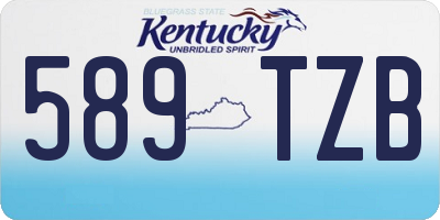 KY license plate 589TZB