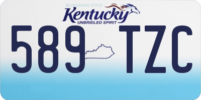 KY license plate 589TZC